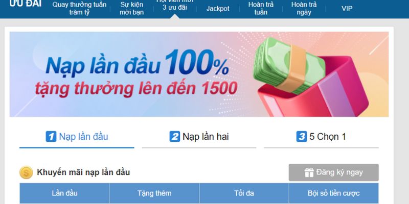 Khuyến mãi nạp tiền tại nhà cái Kubet77