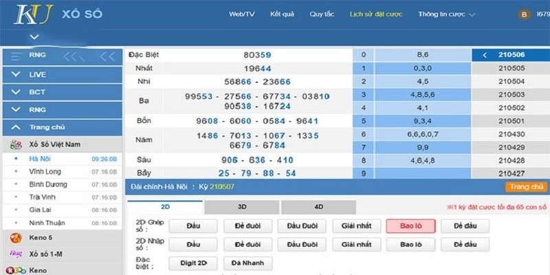 KU Xổ Số Kubet77 có giao diện thân thiện